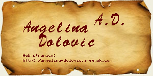 Angelina Dolović vizit kartica